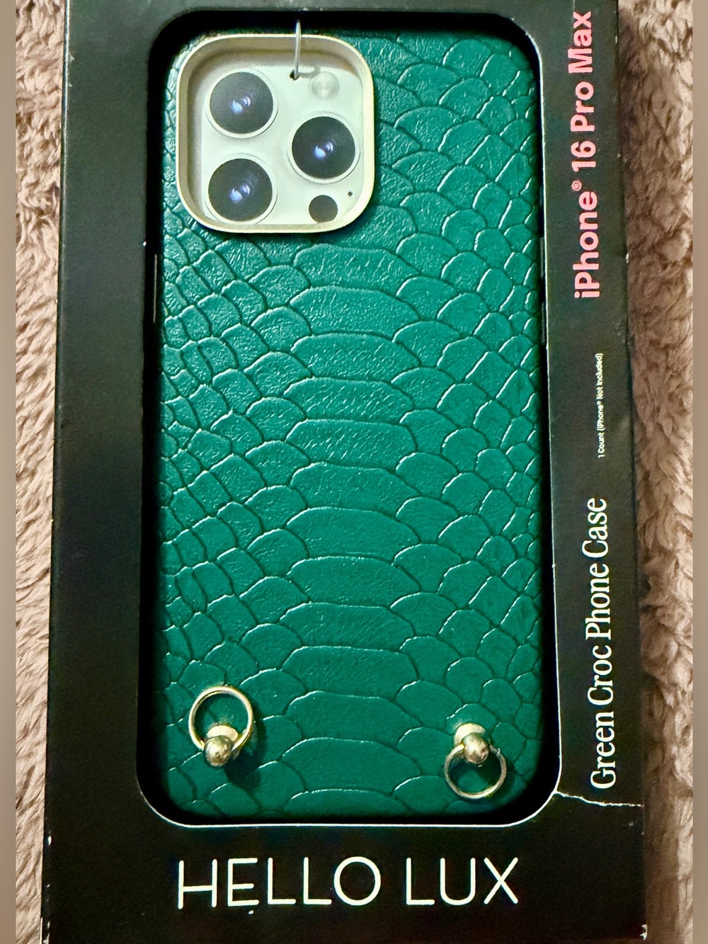 Hello Lux Green Croc Phone Case *YOU PICK YOUR SIZE*